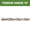 HLOFIZI 3/8in x 18in masonry drill bit, carbide-tipped for concrete and brick, 3-flat shank