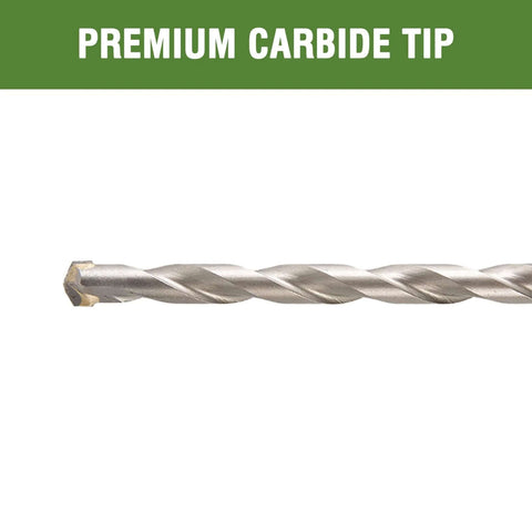 HLOFIZI 3/8in x 18in masonry drill bit, carbide-tipped for concrete and brick, 3-flat shank