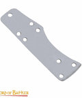 Beefy Steel Lamellar Armor Plate from Set Of 100 For Reenactments 20 Gauge Craft Scale, showing detail of durable lightweight steel plate