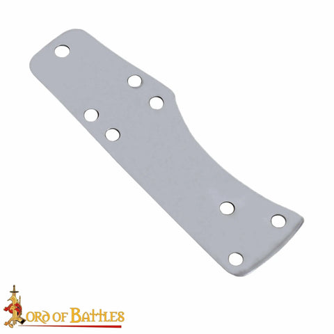 Beefy Steel Lamellar Armor Plate from Set Of 100 For Reenactments 20 Gauge Craft Scale, showing detail of durable lightweight steel plate
