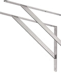 Heavy Duty 20 Inch Shelf Brackets Pack Of 2 550 Lb Capacity Solid Stainless Steel Right Angle L Brackets With Welding Gusset
