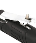Heavy Duty Pneumatic Die Grinder With 90 Degree Right Angle Air Inlet for tough metal polishing, showing chrome and rubber grip.