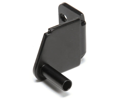 Bottom Right Hinge Replacement Part 30229D0210 for Turbo Air Refrigerators, black metal hinge, side view