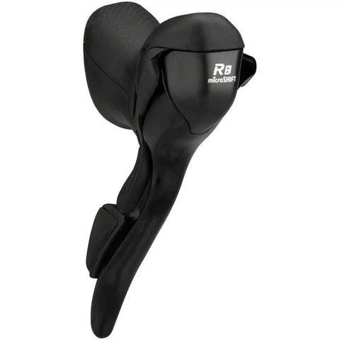R8 Drop Bar Shift Lever Set For 3x8-Speed Road Bikes Shimano Compatible ergonomic lever, black aluminum construction