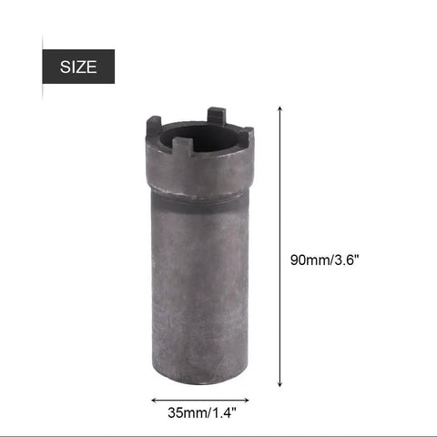 GY6 Motorcycle Clutch Sleeve Replacement With Four Claws Nut Socket Square Connection, 35mm diameter, 90mm height.