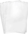 Clear Thermal Shrink Wrap Bags 12X17 Inches 100 Pack, stack of transparent PVC bags for protecting items.