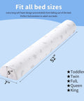 52 Inch Toddler Bed Rail Bumper With Anti Slip, Machine Washable, Easy Zip Removal, Kid Safe Bed Guard, 7x5 Inch Size