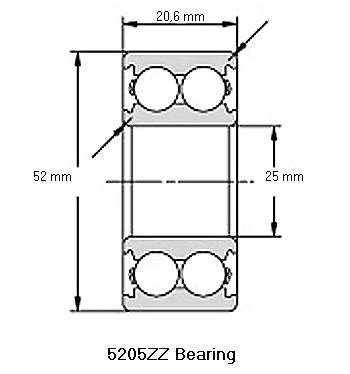 5205ZZ Bearing Angular contact 5205ZZ - VXB Ball Bearings