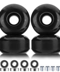 Premium 52mm 95A Hard Skateboard Wheel Set With Preinstalled Bearings And Spacers For Street Tricks And Cruisers Pack Of Four Durable PU