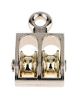 52mm Metal Sheave Zinc Alloy Fixed Pulley Crown Block and Tackle Lifting Wheel Mini Single/Double Pulley for DIY(52mm Double Pulley)