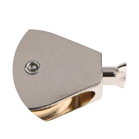 Close-up of 52mm Metal Sheave Zinc Alloy Fixed Pulley Crown Block and Tackle Lifting Wheel Mini Single/Double Pulley for DIY