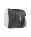Side view of Sam GP Pro gray manual paper towel dispenser, wall-mount, holds 1 roll.