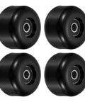 54mm Skateboard Wheel Set With ABEC 9 Bearings Four Pack Cruiser Street Wheels 85A Hardness Black Durable Replacement