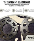 54T Rear Wheel Sprocket For 35 Chain Compatible Fits Mini Bikes Pit Bikes And Electric Bikes Black Hardened Steel Sprockets