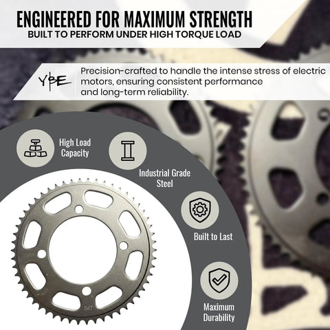 54T Rear Wheel Sprocket For 35 Chain Compatible Fits Mini Bikes Pit Bikes And Electric Bikes Black Hardened Steel Beefed Up Replacement