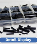 Roll Pin Set 550 Pcs Assortment Kit With Slotted Tension Pins Split Dowels Expansion Pins in case