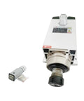 Beefy 5.5KW 380V Air Cooled Spindle Motor With ER32 Chuck Four Bearing Square Mounting Flanges For CNC Router