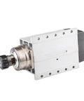 Beefy 5.5KW 380V air cooled spindle motor with ER32 chuck and four bearing square mounting flanges for CNC router