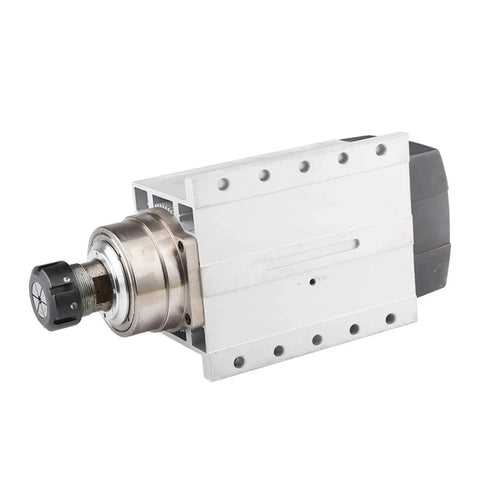 Beefy 5.5KW 380V air cooled spindle motor with ER32 chuck and four bearing square mounting flanges for CNC router
