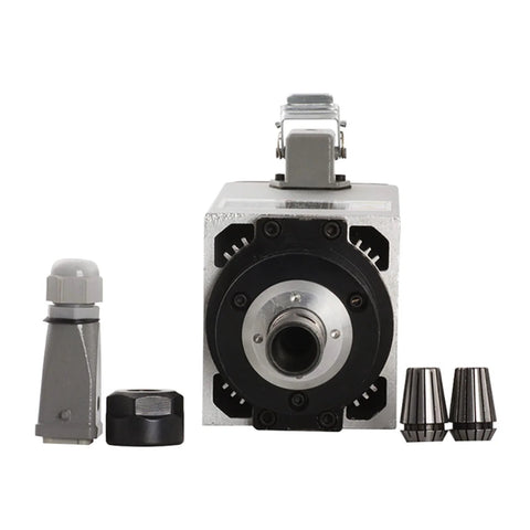 Front view of Power Packed 5.5KW Air Cooled Spindle Motor With ER32 Collet And Ceramic Ball Bearings for CNC precision machining