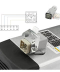 Connector wiring diagram for High Power 5.5KW 380V Air Cooled Spindle Motor With ER32 Chuck Four Bearing Square Spindle Flanges