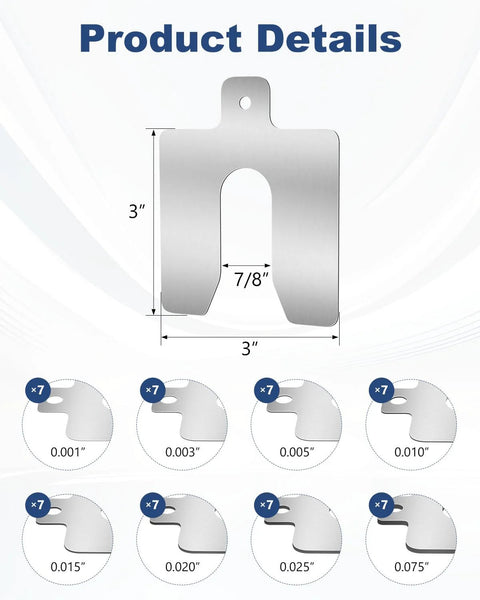 Level Up Your Precision With A 56 Piece Stainless Steel Shim Kit Featuring 3 By 3 Inch Shims In Eight Thicknesses For CNC Alignment