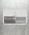 Georgia-Pacific compact white coreless tissue dispenser, wall-mounted