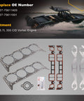 5.7L Engine Head Gasket Set With RTV Silicone Gasket Maker for Mercruiser Volvo GM Marine V8 Motors and sealing components
