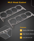 5.7L Engine Head Gasket Set With RTV Silicone Gasket Maker For Mercruiser Volvo Penta Crusader GM Marine V8 Motors Precise Head