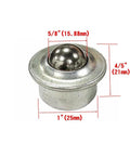 5/8 Inch Ball Transfer Units 10 Pcs Metal Roller Ball Transfers with Wide 1 Inch Base for Conveyors Roller Stands and Transmission Systems 55 lb Load