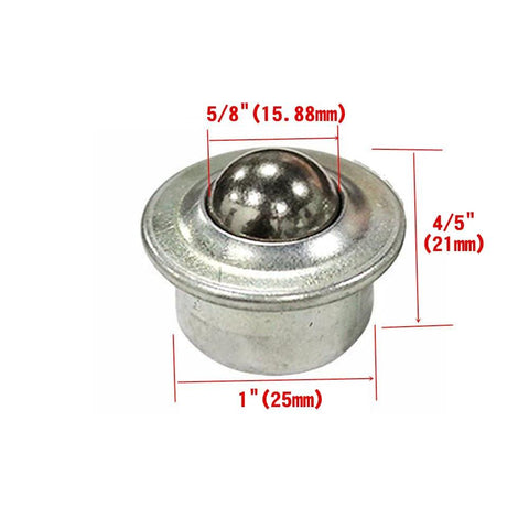 5/8 Inch Ball Transfer Units 10 Pcs Metal Roller Ball Transfers with Wide 1 Inch Base for Conveyors Roller Stands and Transmission Systems 55 lb Load