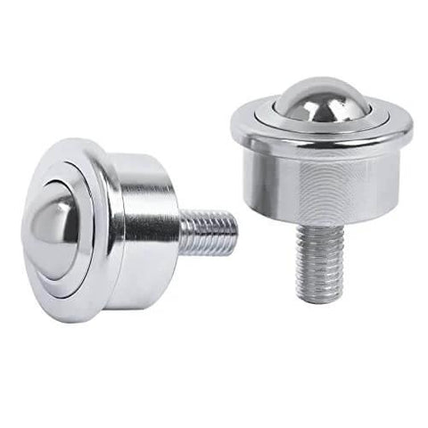 5/8 Inch Roller Ball Transfer Units M8 Stud Mounted Heavy Duty Ball Transfers with Bearing Steel Ball and Carbon Steel Housing for Transmission