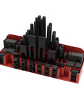 58-piece T slot hold-down clamp kit with storage box