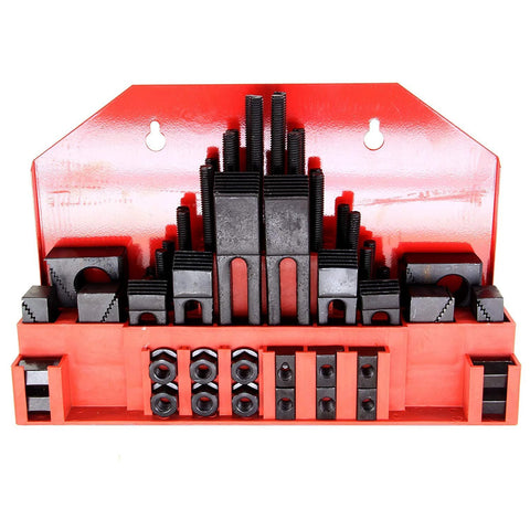 58 Piece T Slot Clamping Kit For Milling Machines And Drill Presses With Hardened Steel Construction One Half Inch Table Slot