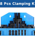 Pro Series 58 Piece Half Inch T Slot Three Eighths Inch Stud Clamping Kit for Bridgeport Mills