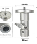 Five Eighths Inch Baby Pin To One Quarter Inch Thread Adapter for C Stands Light Stands and Junior Receivers, technical view