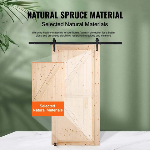 42 Inch By 84 Inch Sliding Barn Door With Hardware Kit Smooth And Quiet Operation Includes 8 In 1 Floor Guide And Handle