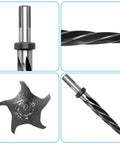 Collage of Five Eighths Inch Reamer Bit For Steel And Wood HSS Tapered Bridge Reamer Drill Bit With Half Inch Shank