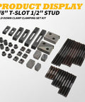 58-piece t slot hold-down clamp kit for machine tools