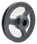 Beefy 5.95 Inch Outside Diameter V Belt Pulley With Seven Eighths Inch Bore Cast Iron Construction For AX 3L 4L V Belts Static Balanced And Precision Machined Drive Pulley Saelno AK6178