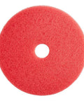 Sam red 20-inch non-woven polyester buffing pad with center hole