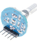 5V Rotary Encoder Module With 20 Pulses Per Revolution Optical Scanning Technology For EC11 Boards, close-up view of blue circuit board
