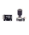 KY-040 Rotary Encoder Module Pack Of 5 With Knob Cap For Arduino 5V Pulse Encoder 20 Pulses Per Revolution front and side view