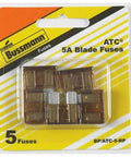 ATC Blade Fuse 5 Amp Pack Of 5 Fast Acting Automotive Circuit Fuses Meets OEM And SAE Standards Corrosion Resistant
