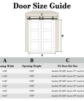 White Primed Solid Core Bypass Sliding Barn Door With Installation Hardware Kit Preassembled Space Saving And Sound Insulated Guide