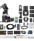Components of 5DOF Arduino Robotic Arm Kit For AI Enabled Education Open Source STEM Engineering Projects And Robotics Learning