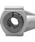 1-3/16 in Hanger Bearing Single-Row Ball, Kanigen Accu-Loc Style Black Housing, front view