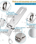 5 Inch 304 Stainless Steel Hasp Latch Set With Combination Lock And Padlock Heavy Duty Gate And Door Security Latch Kit details.