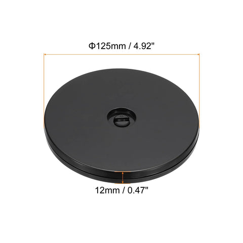 5 Inch Heavy Duty Rotating Swivel Stand With 360 Degree Rotation Lazy Susan Turntable 125mm Outer Diameter For Models Plants TV Monitors Computers Up To 10kg Durable Acrylic And Stainless Steel Bead Construction Black