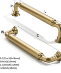 10 Pack 5 Inch Center To Center Brushed Brass Cabinet Pulls Satin Brass Cabinet Hardware Heavy Duty Drawer Handles